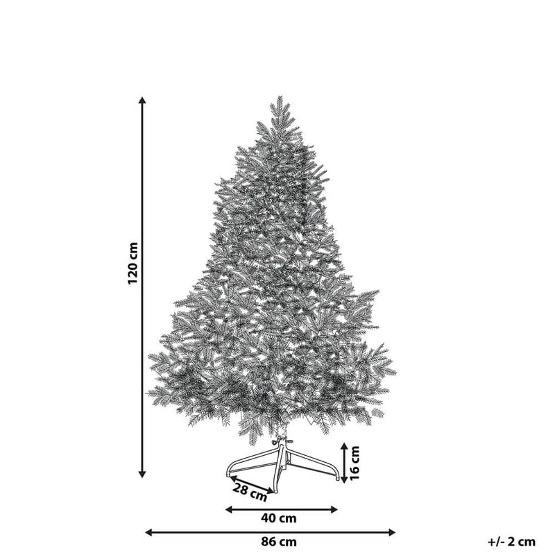 Tatlow Liten Plastgran 120 cm med Belysning - Grønn/Hvit - Interiør - Dekorasjon & innredningsdetaljer - Julepynt & juledekorasjon - Plastjuletre