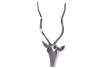 Veggdekorasjon Wohnling Antilope håndpolert aluminiumsstøp veggmontert industriell loft - Interiør - Dekorasjon & innredningsdetaljer - Pyntegjenstander - Skulptur