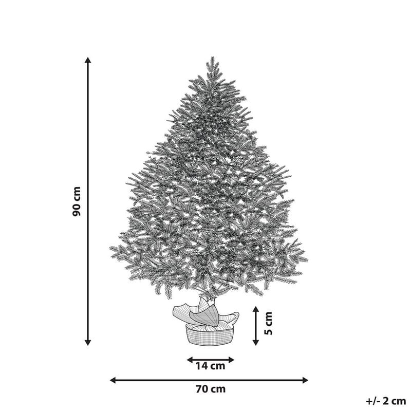 Ringrose Liten Snøete Plastgran 90 cm - Grønn/Hvit/Beige - Interiør - Dekorasjon & innredningsdetaljer - Julepynt & juledekorasjon - Plastjuletre