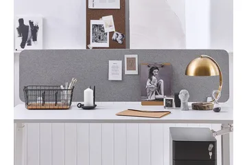 Avskjerming til Skrivebord 160x40 cm grå WALLY - Grå - Interiør - Dekorasjon & innredningsdetaljer - Romdelere - Avskjerming skrivebord