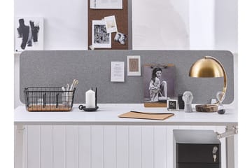 Avskjerming til Skrivebord 160x40 cm grå WALLY - Grå - Interiør - Dekorasjon & innredningsdetaljer - Romdelere - Avskjerming skrivebord