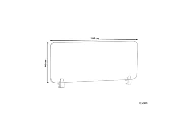 Avskjerming til Skrivebord 160x40 cm grå WALLY - Grå - Interiør - Dekorasjon & innredningsdetaljer - Romdelere - Avskjerming skrivebord