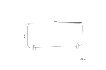 Avskjerming til Skrivebord 180x40 cm grå WALLY - Grå - Interiør - Dekorasjon & innredningsdetaljer - Romdelere - Avskjerming skrivebord