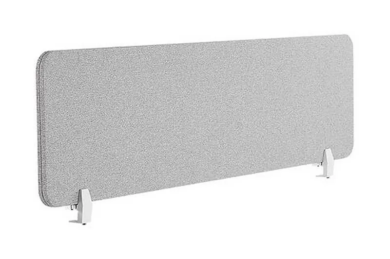 Avskjerming til Skrivebord 180x40 cm grå WALLY, Hvit