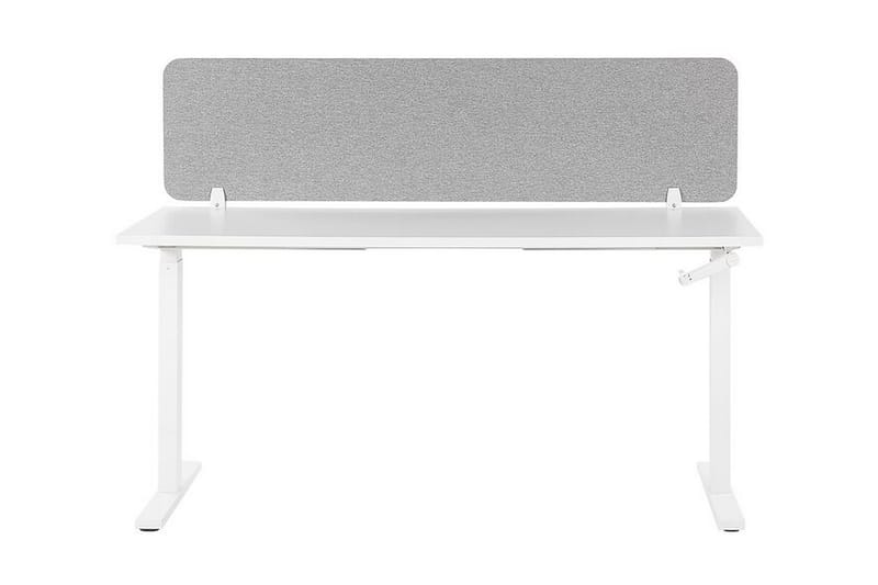 Avskjerming til Skrivebord 180x40 cm grå WALLY - Hvit - Avskjerming skrivebord