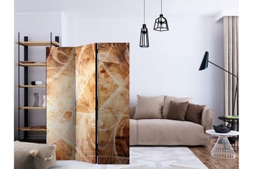 Kadira Sammenleggbar Romdeler 135x172 cm med Abstrakt Mønster i Stoff - Beige|Brun - Interiør - Dekorasjon & innredningsdetaljer - Romdelere