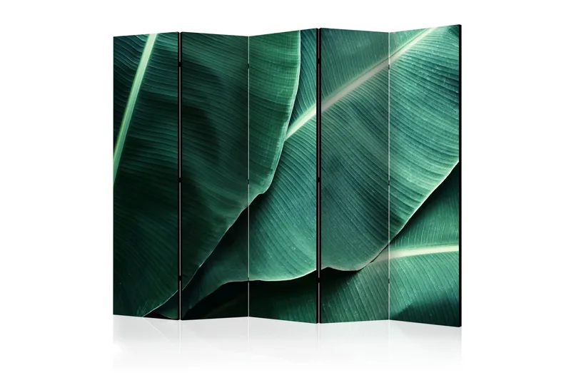 Kadira Sammenleggbar Romdeler 172x225 cm med Bananblader i Stoff, Grønn