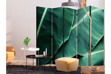 Kadira Sammenleggbar Romdeler 172x225 cm med Bananblader i Stoff - Grønn - Interiør - Dekorasjon & innredningsdetaljer - Romdelere