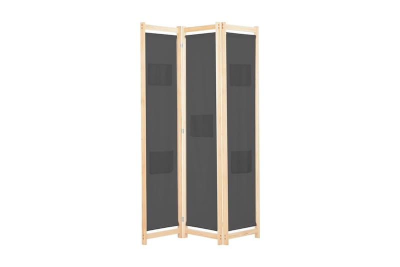 Romdeler 3 paneler grå 120x170x4 cm stoff - Skjermvegg - Romdelere