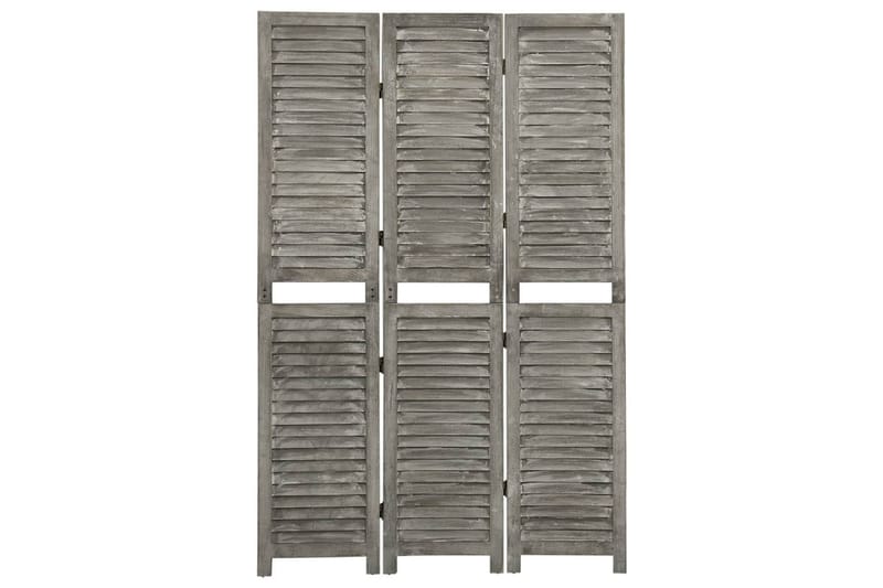 Romdeler 3 paneler grå 106,5x166 cm heltre - Grå - Skjermvegg - Romdelere