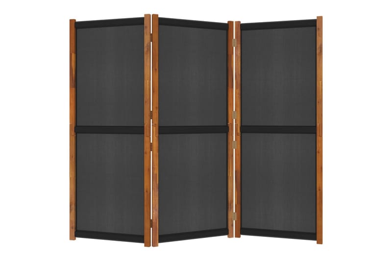 Romdeler 3 paneler svart 210x180 cm - Svart - Romdelere - Skjermvegg