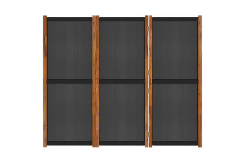 Romdeler 3 paneler svart 210x180 cm - Svart - Romdelere - Skjermvegg