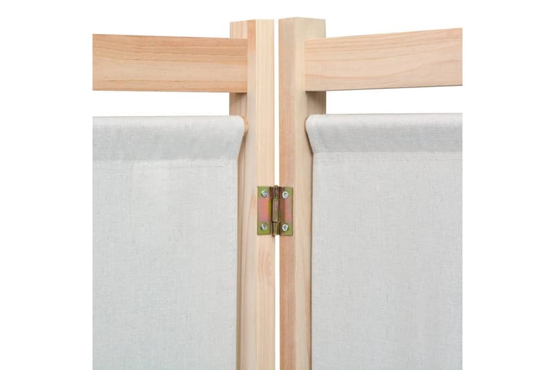 Romdeler 3 paneler krem 120x170x4 cm stoff - Hvit - Skjermvegg - Romdelere