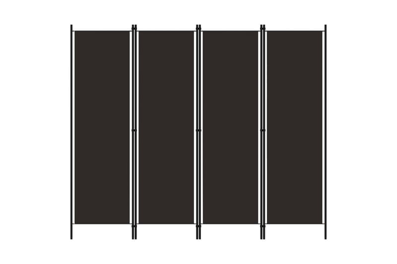 Romdeler 4 paneler brun 200x180 cm - Romdelere - Skjermvegg