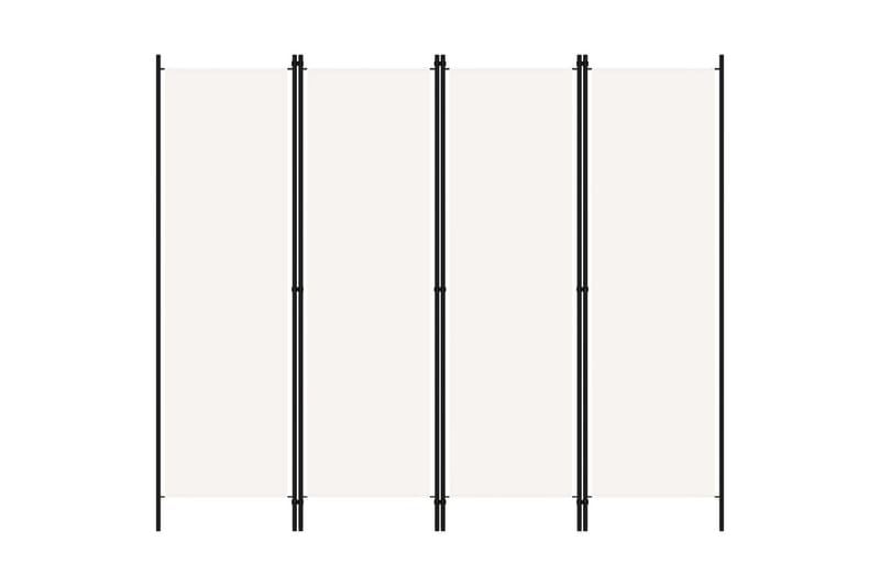Romdeler 4 paneler hvit 200x180 cm - Romdelere - Bretteskjerm