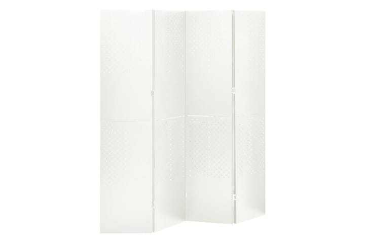 Romdeler 4 paneler 2 stk hvit 160x180 cm stål - Hvit - Bretteskjerm - Romdelere