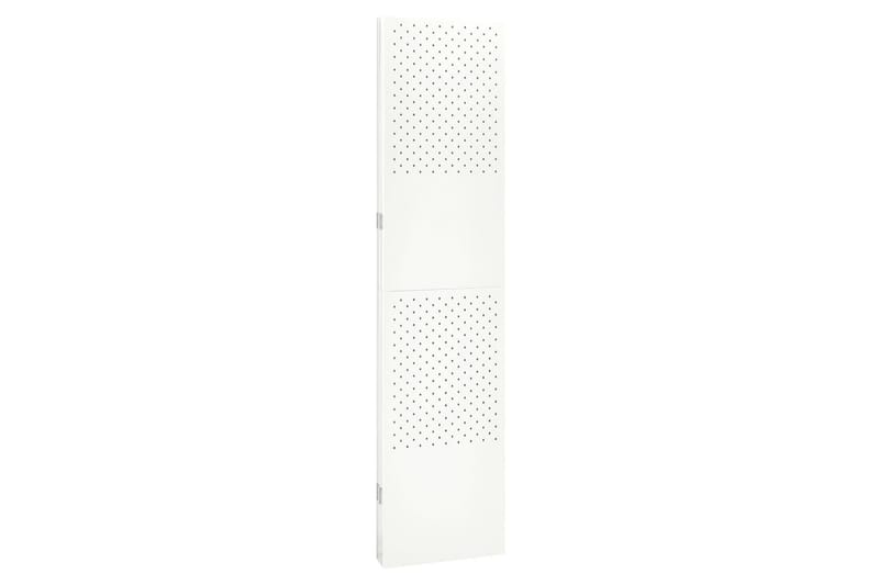 Romdeler 4 paneler hvit 160x180 cm stål - Hvit - Romdelere - Bretteskjerm