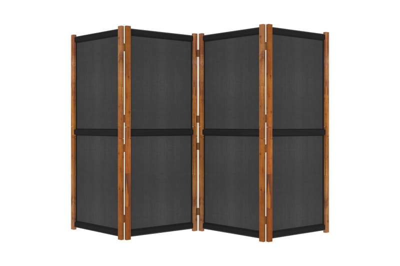 Romdeler 4 paneler svart 280x180 cm - Svart - Romdelere - Skjermvegg