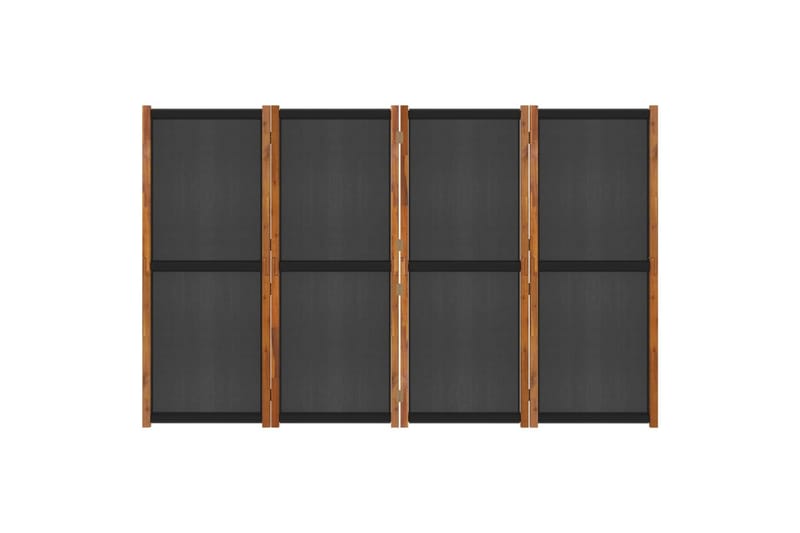 Romdeler 4 paneler svart 280x180 cm - Svart - Romdelere - Skjermvegg