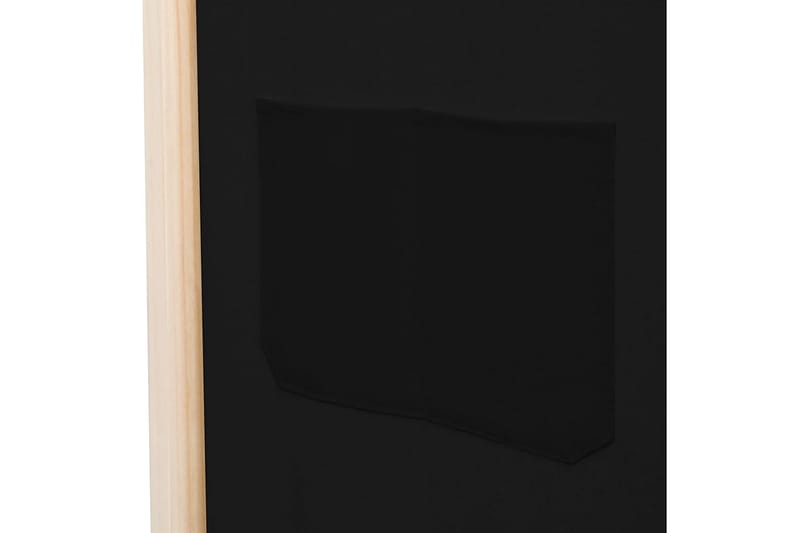 Romdeler 5 paneler svart 200x170x4 cm stoff - Svart - Romdelere - Skjermvegg