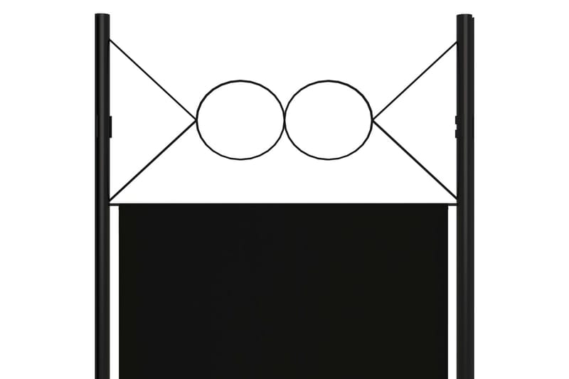 Romdeler 5 paneler svart 200x180 cm - Romdelere - Skjermvegg