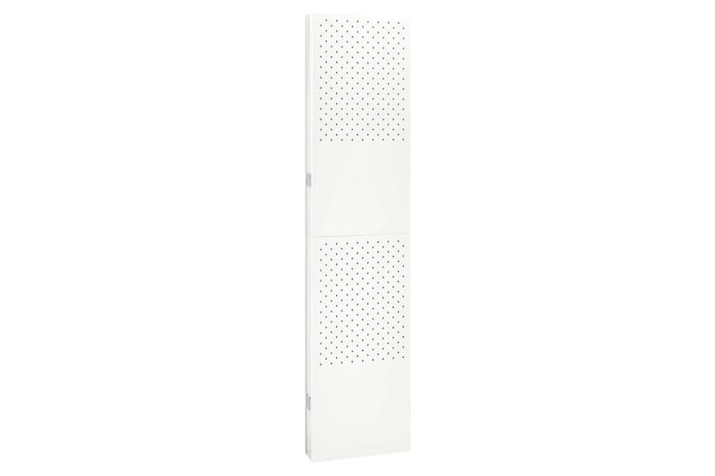 Romdeler 5 paneler hvit 200x180 cm stål - Hvit - Bretteskjerm - Romdelere