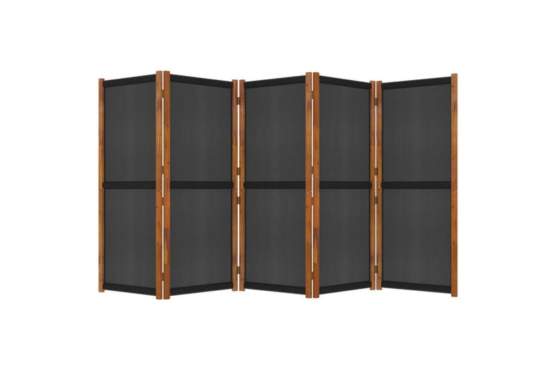 Romdeler 5 paneler svart 350x180 cm - Svart - Romdelere - Skjermvegg