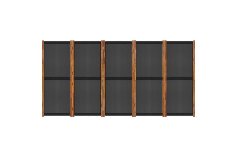 Romdeler 5 paneler svart 350x180 cm - Svart - Romdelere - Skjermvegg