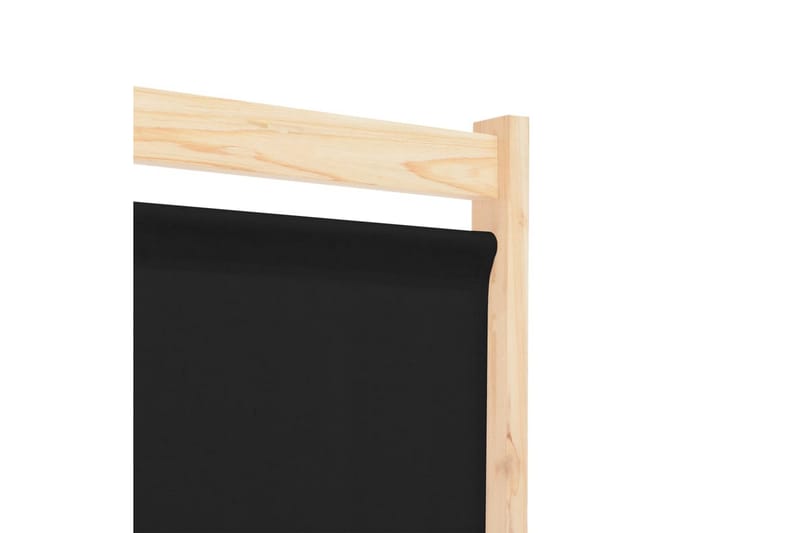 Romdeler 6 paneler svart 240x170x4 cm stoff - Svart - Romdelere - Skjermvegg