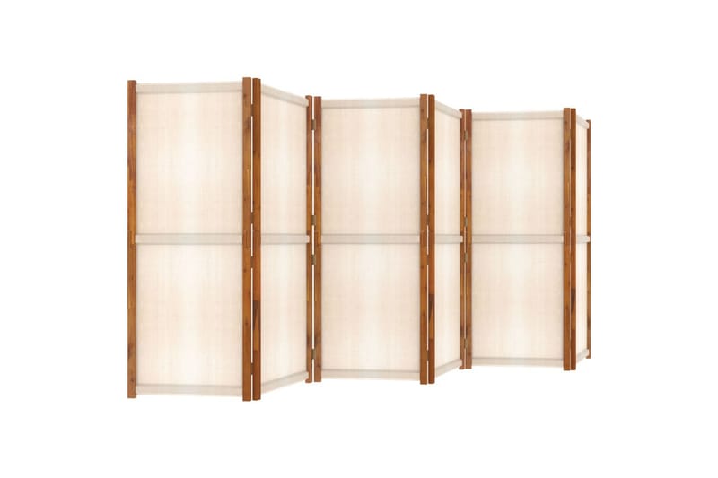 Romdeler 6 paneler kremhvit 420x180 cm - Krem - Romdelere - Skjermvegg