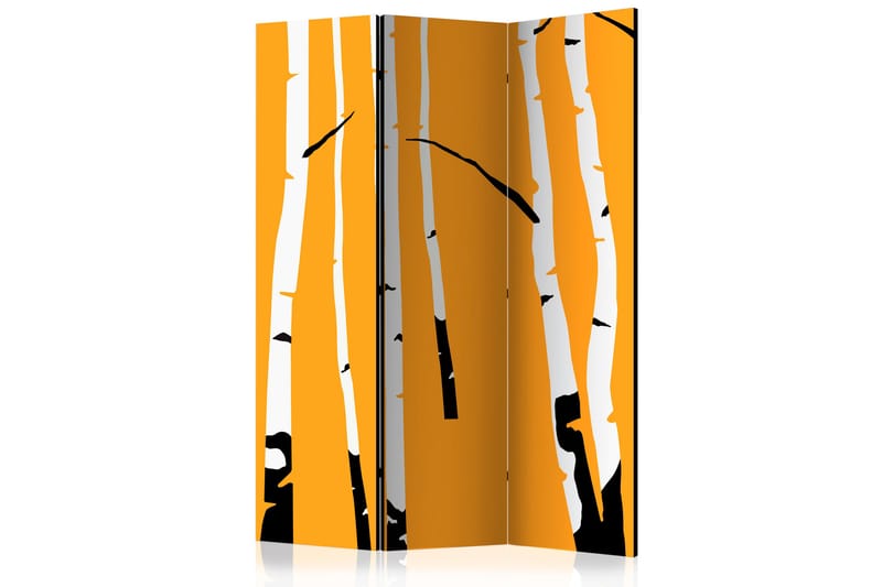Romdeler Birches on the Orange Background - Artgeist sp. z o. o. - Romdelere - Bretteskjerm