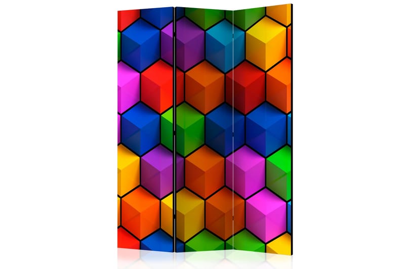 Romdeler Colorful Geometric Boxes - Artgeist sp. z o. o. - Bretteskjerm - Romdelere