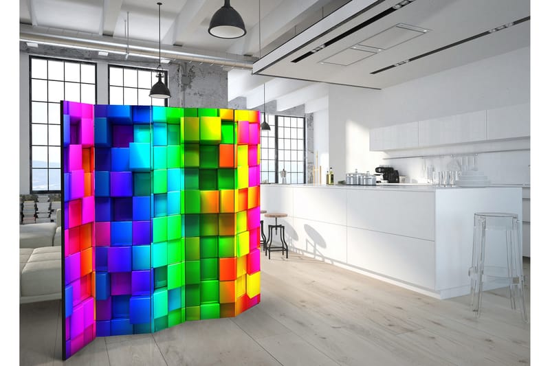 Romdeler Colourful Cubes 225x172 - Artgeist sp. z o. o. - Romdelere - Bretteskjerm