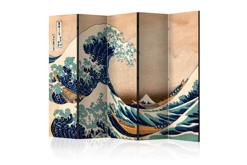 Romdeler - Hokusai The Great Wave off Kanagawa II 225x - Artgeist sp. z o. o. - Bretteskjerm - Romdelere
