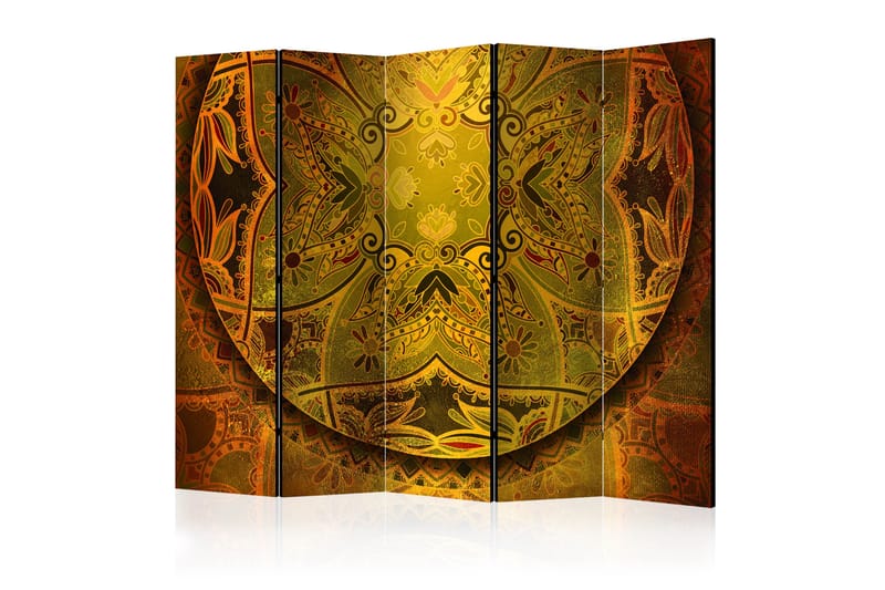 Romdeler Mandala: Golden Power II 222x517 cm - Artgeist sp. z o. o. - Bretteskjerm - Romdelere