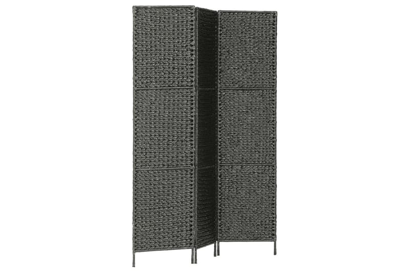 Romdeler med 3 paneler 116x160 cm vannhyasint svart - Svart - Romdelere - Skjermvegg