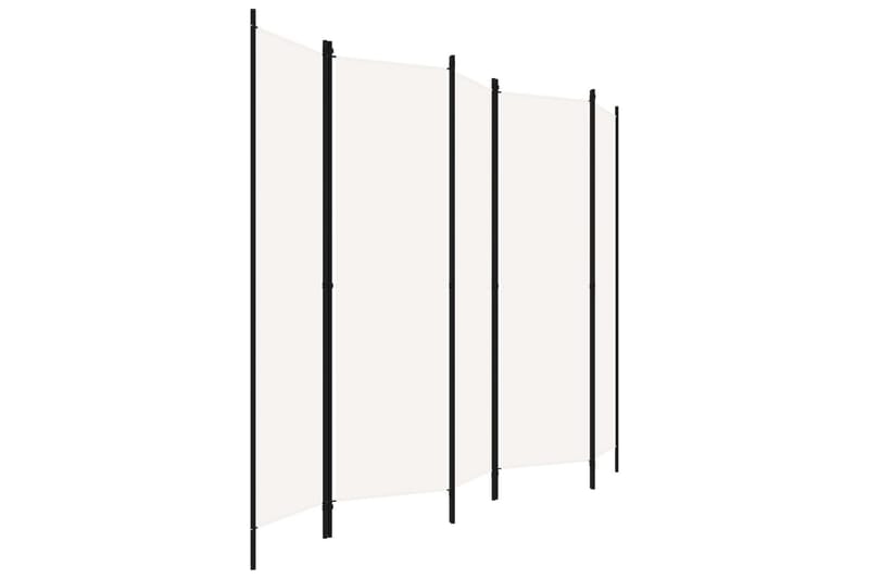 Romdeler med 5 paneler hvit 250x180 cm - Romdelere - Skjermvegg
