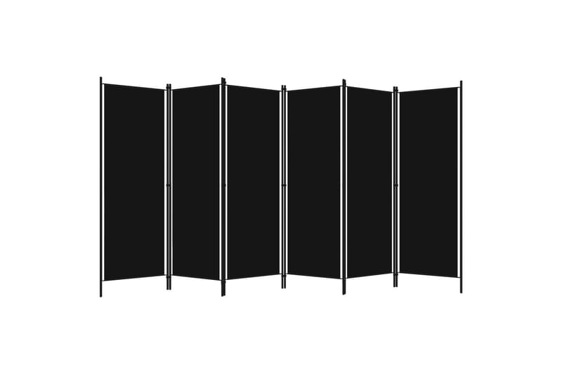 Romdeler med 6 paneler svart 300x180 cm - Romdelere - Bretteskjerm