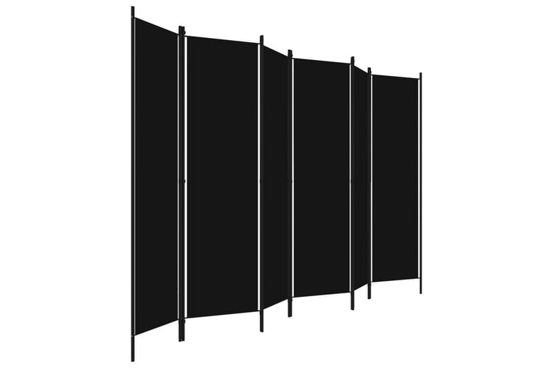 Romdeler med 6 paneler svart 300x180 cm - Romdelere - Bretteskjerm