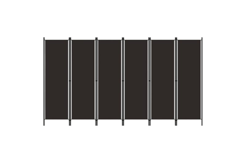 Romdeler med 6 paneler brun 300x180 cm - Skjermvegg - Romdelere