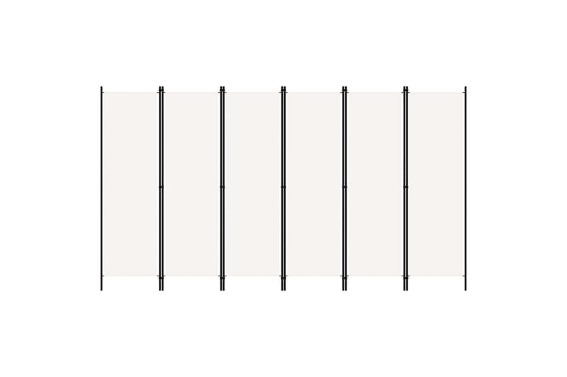Romdeler med 6 paneler hvit 300x180 cm - Bretteskjerm - Romdelere