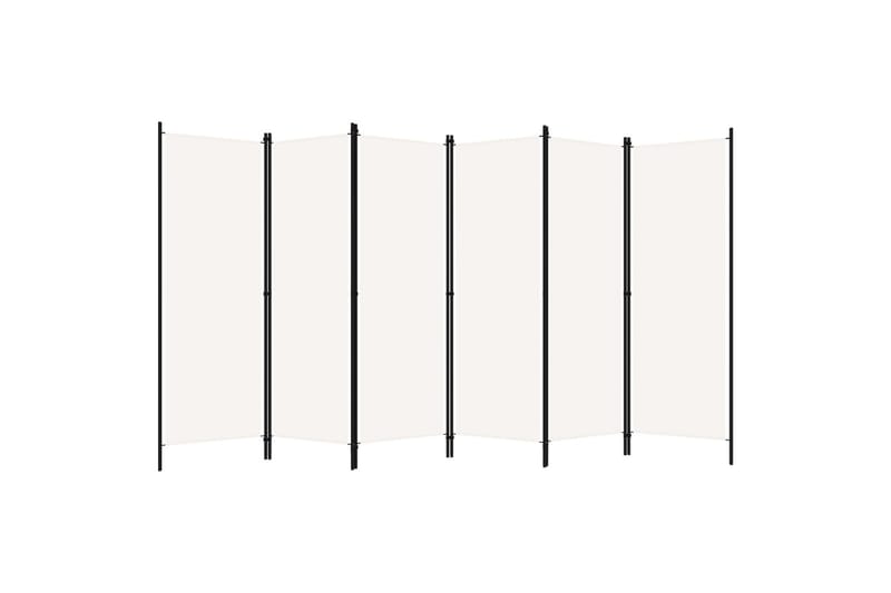 Romdeler med 6 paneler hvit 300x180 cm - Romdelere - Bretteskjerm