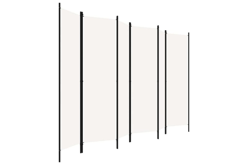 Romdeler med 6 paneler hvit 300x180 cm - Romdelere - Bretteskjerm