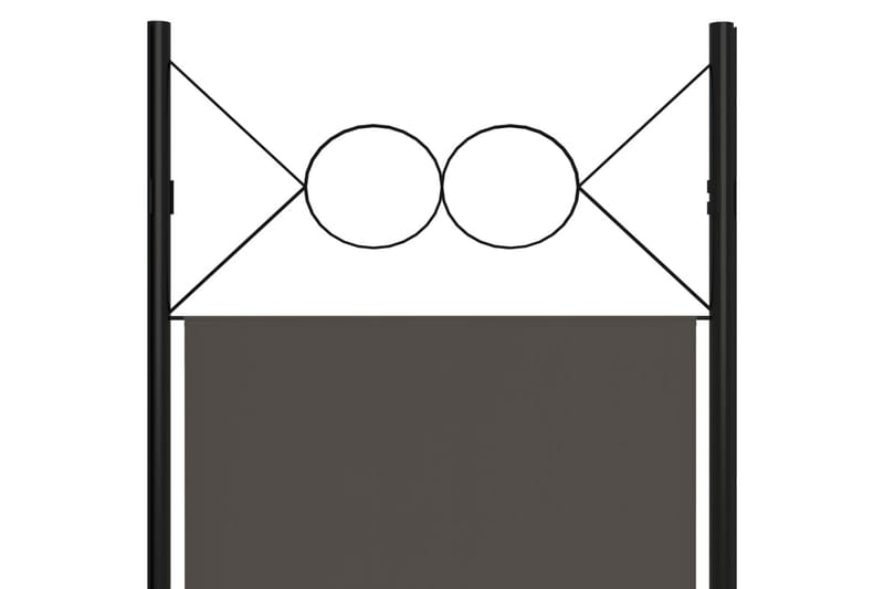 Romdeler med 6 paneler antrasitt 240x180 cm - Romdelere - Skjermvegg
