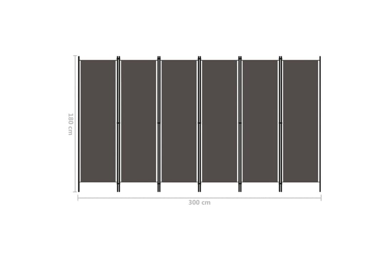 Romdeler med 6 paneler antrasitt 300x180 cm - Romdelere - Skjermvegg