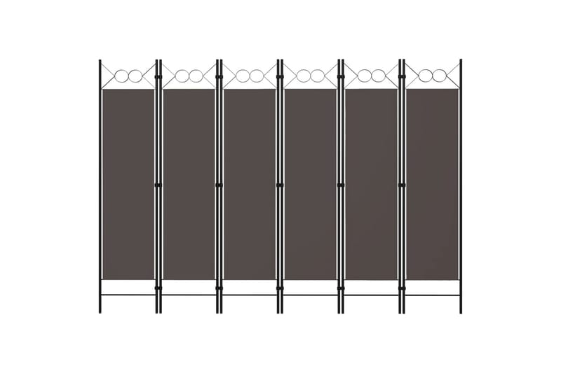 Romdeler med 6 paneler antrasitt 240x180 cm - Skjermvegg - Romdelere