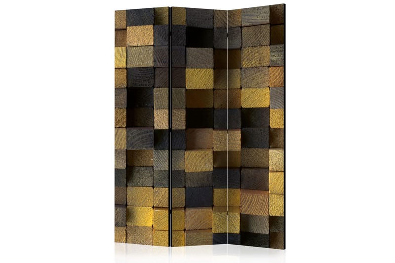 Romdeler - Wooden cubes 135x172 - Artgeist sp. z o. o. - Romdelere - Bretteskjerm