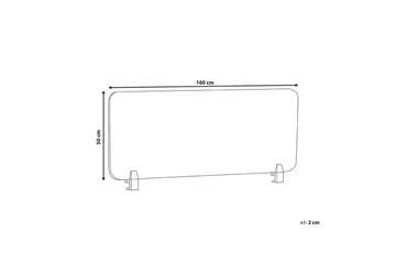 Skärmvägg Grey 160x1x50 cm - Interiør - Dekorasjon & innredningsdetaljer - Romdelere