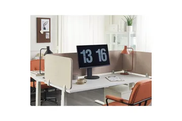 Skiljevägg för skrivbord Beliani Wally Beige, 130x2x40 cm Beige 80x2x40 cm - Interiør - Dekorasjon & innredningsdetaljer - Romdelere