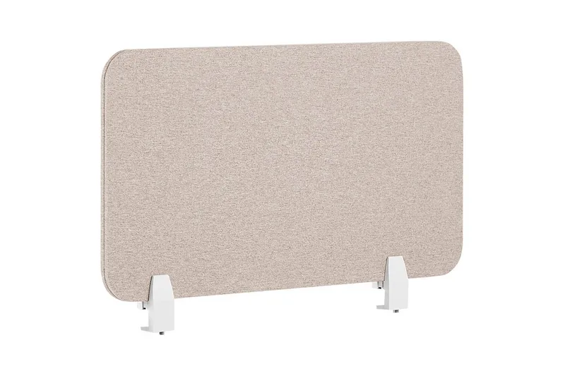 Skiljevägg för skrivbord Beliani Wally Beige, 130x2x40 cm Beige 80x2x40 cm